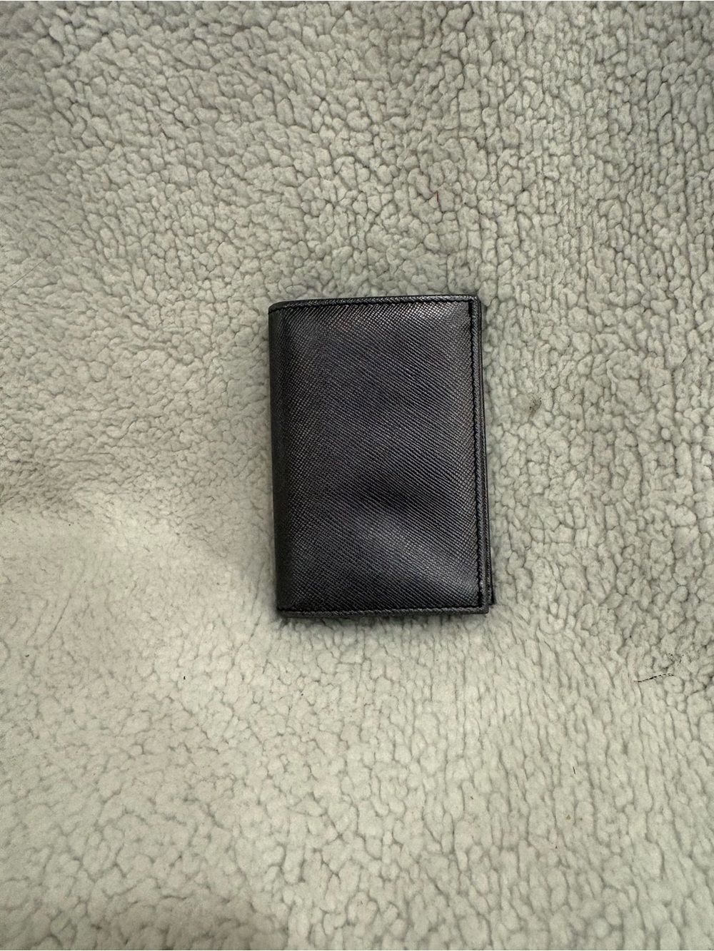 Prada Silver Leather Card Holder